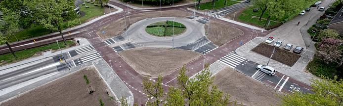 Nieuwe situatie rotonde Holkerweg -Paladijnenweg te Amersfoort